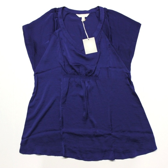 Maternity a:glow Textured Satin Top Purple - S - Picture 1 of 3